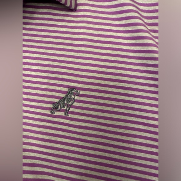 FootJoy purple and grey striped polo. Size medium. - Picture 5 of 7